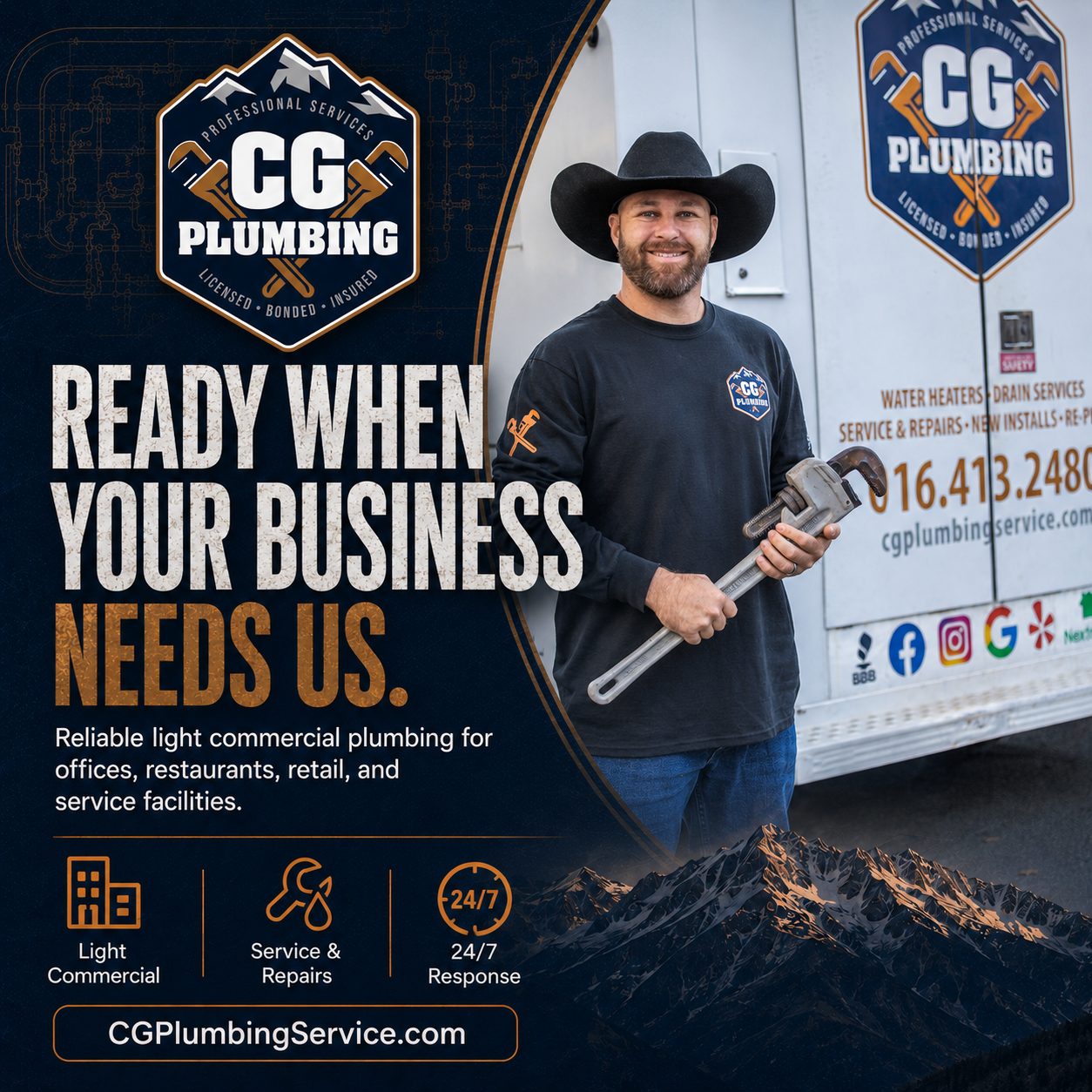 CG Plumbing social media post